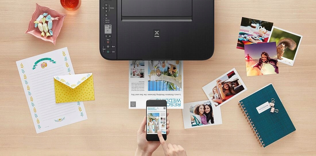 CANON PIXMA PRINTER 3IN1 WIFI DUAL BAND SCANNER COLOR + INKS Manufacturer code TS3750I