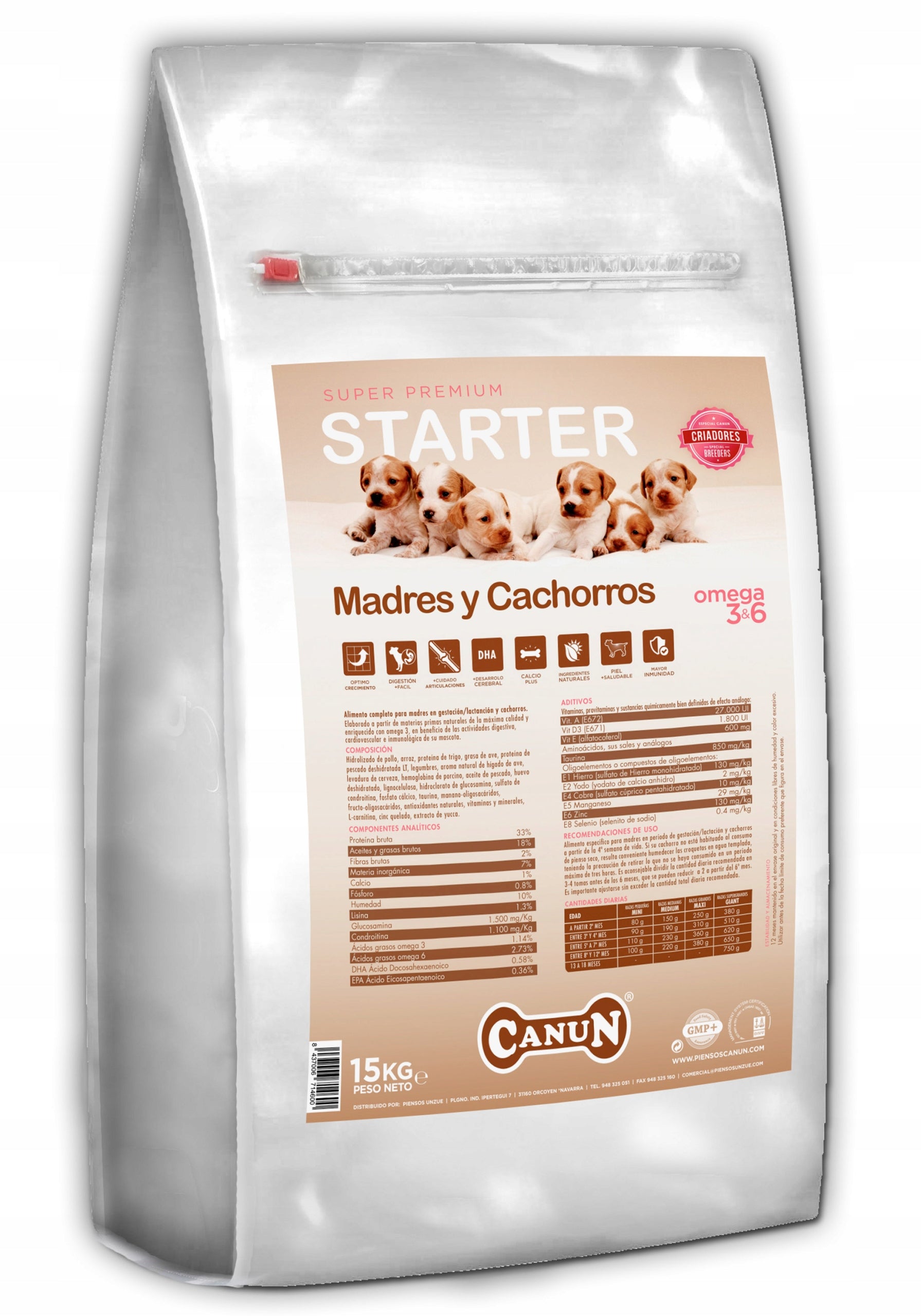 CANUN STARTER 15KG FOOD FOR PUPPIES AND NURSING BITCHES FRESH Brand Canun