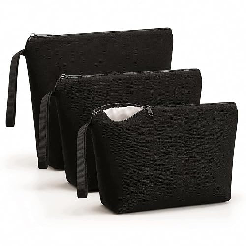 CANVAS COSMETIC BAG FOR PAINTING SET OF 3 DIY GIFT acrylic Brand no brand