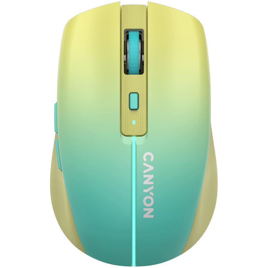 CANYON Wireless Mouse MW-44 USB-C Charging Yellow - Blue