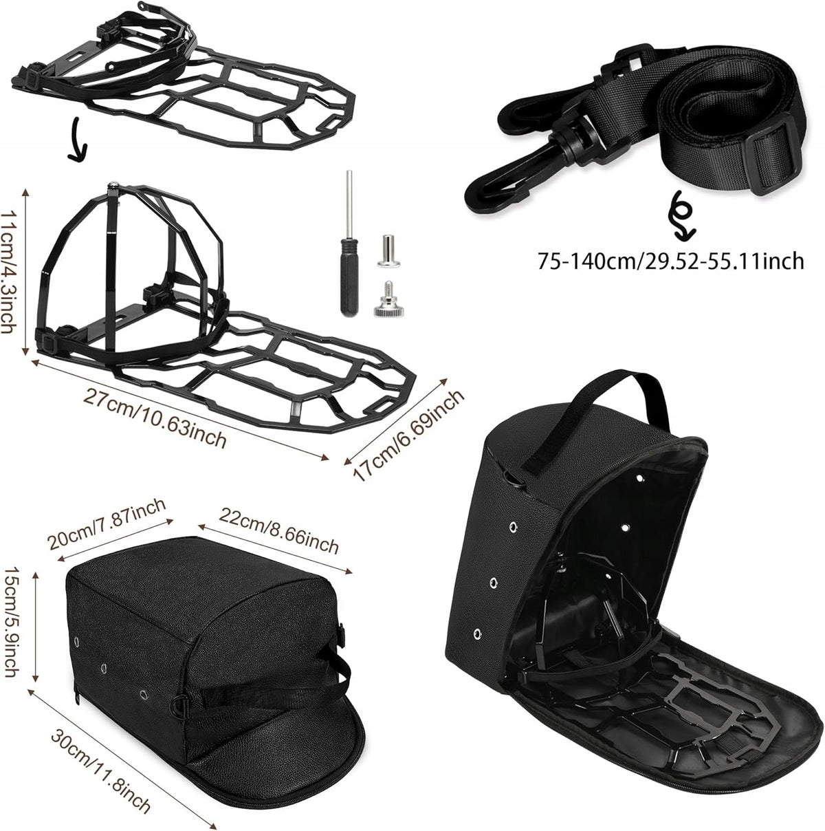 CAP CASE Leather Organizer Travel Case for 12 Hats Packaging status original