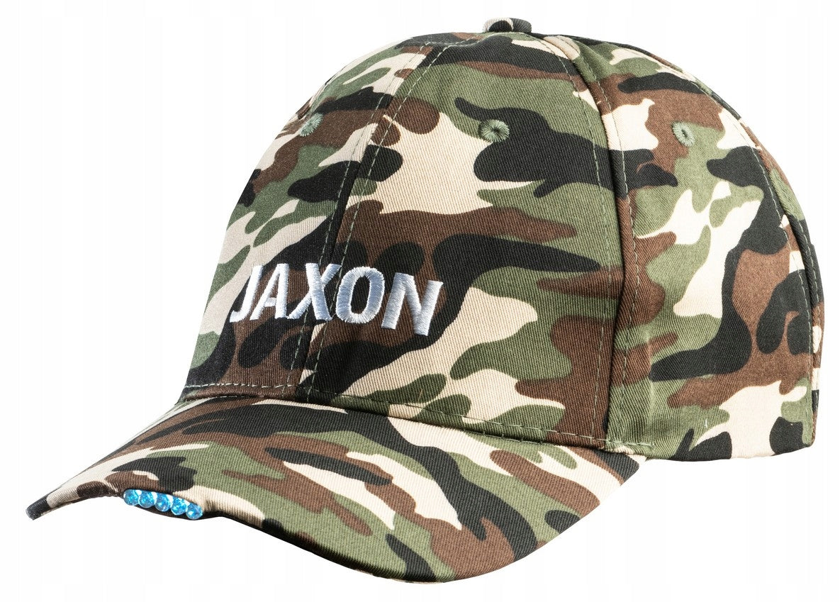 CAP WITH LED FLASHLIGHT IN VISOR JAXON CAMO #2 Brand Jaxon