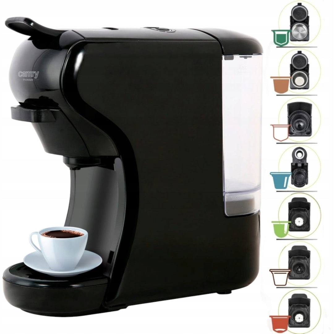 CAPSULE MACHINE FOR 9 DIFFERENT CAPSULES UNIVERSAL PRESSURE BLACK