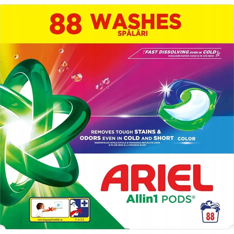 CAPSULES FOR WASHING COLORED FABRICS ARIEL COLOR All-in-1 NUMBER OF WASHES 88 PCS