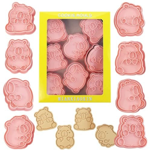 CAPYBARA COOKIE MOLDS SET OF 8 PLASTIC FOR KIDS Brand no brand