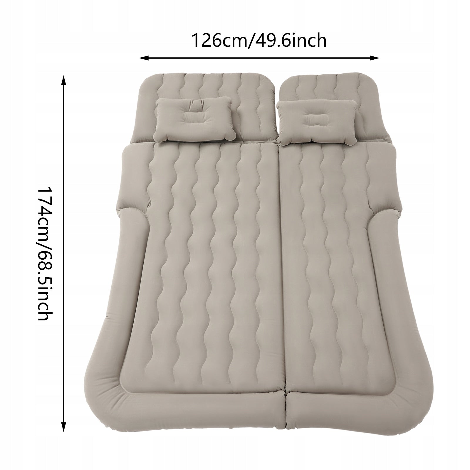 CAR AIR MATTRESS SUV INFLATABLE CAMPING SLEEPING BED GRAY WITH AIR PUMP Manufacturer code 297835