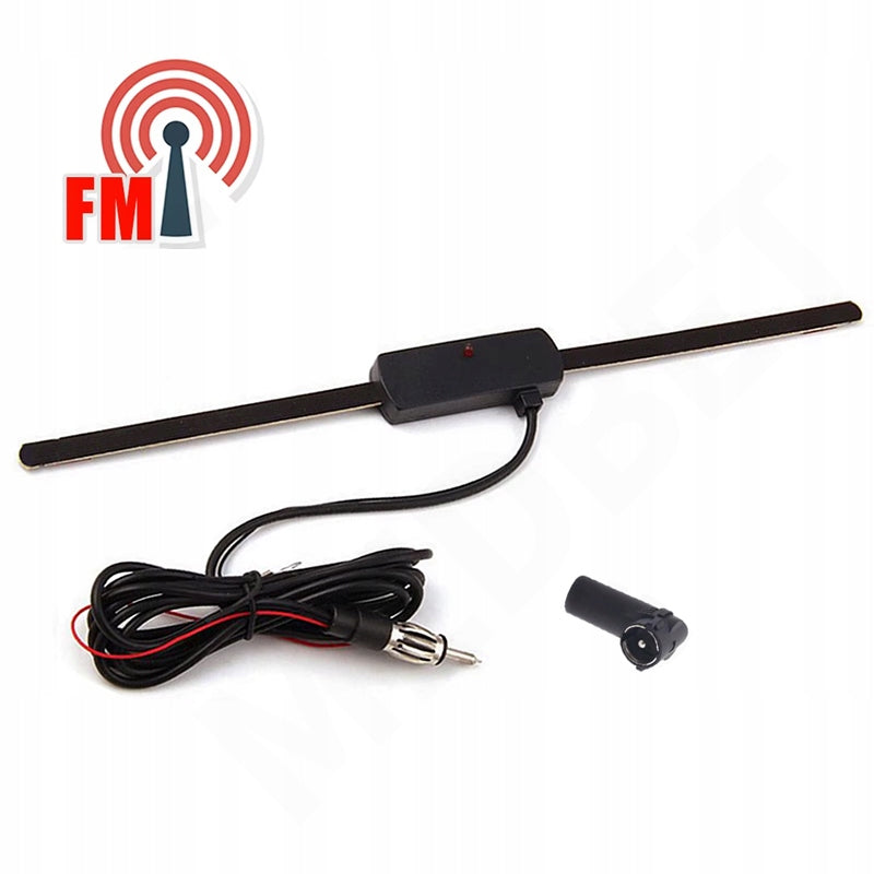 CAR ANTENNA WITH FM/AM AMPLIFIER 18dBi 2xDIFFERENT SELF-ADHESIVE PLUGS Manufacturer code 840533210961