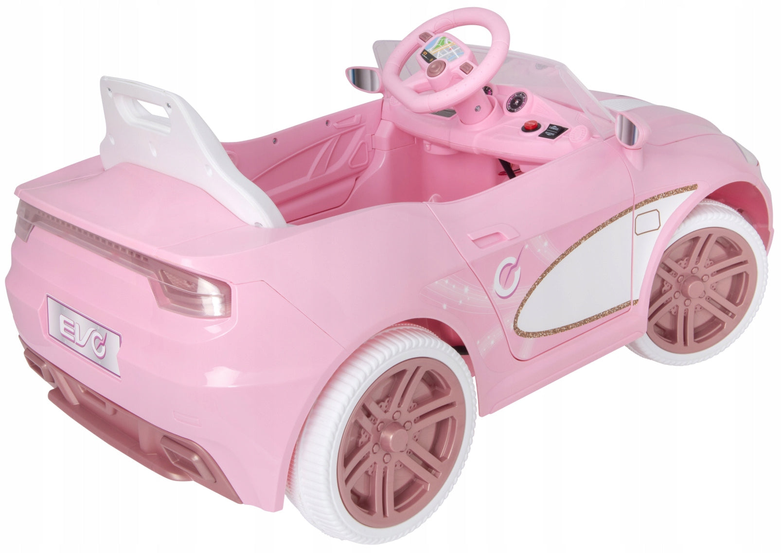 CAR BATTERY CONVERTIBLE CAR FOR CHILDREN PINK LED SOUND Kid's age 3＋ years