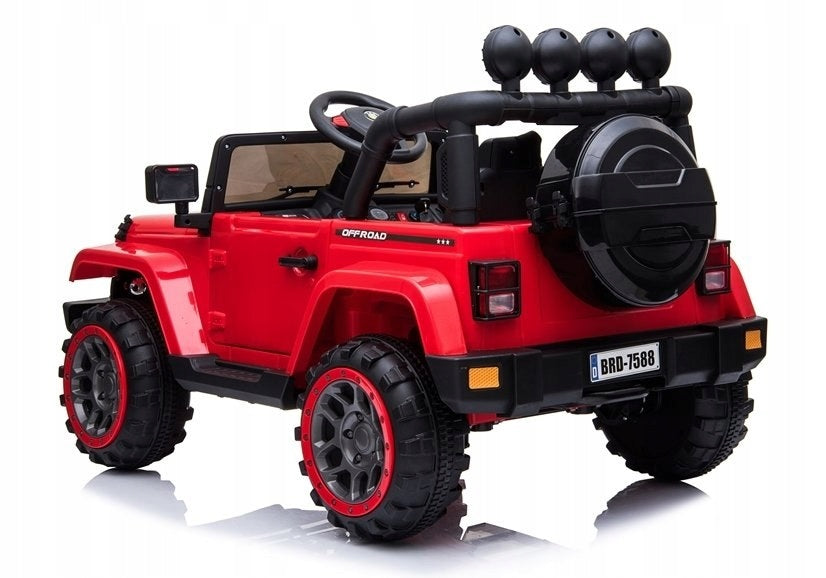 CAR BATTERY FOR CHILD JEEP BRD-7588 4X4 KEYS PILOT EVA LE Color red