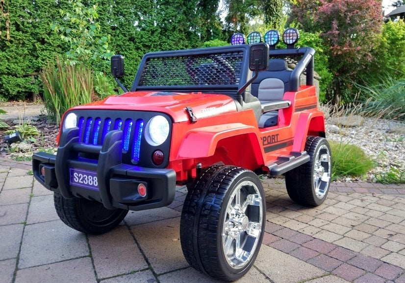 CAR BATTERY OPERATED LARGE JEEP FOR CHILDREN 4x4 180 Watt Leather Soft wheels Kid's age 3＋ years