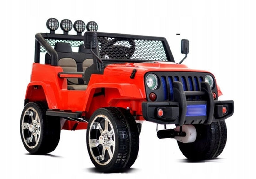 CAR BATTERY OPERATED LARGE JEEP FOR CHILDREN 4x4 180 Watt Leather Soft wheels