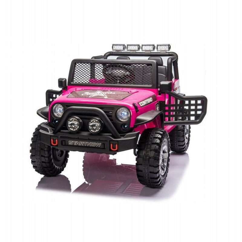 CAR BATTERY OPERATED LARGE JEEP FOR CHILDREN 4x4 Soft EVA Wheels Leather