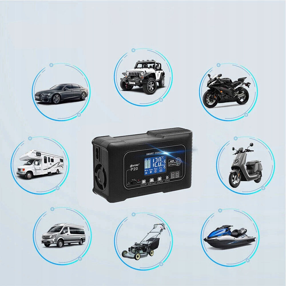 CAR BATTERY RECTIFIER AUTOMATIC LCD Touchscreen 12V 24V Packaging status original