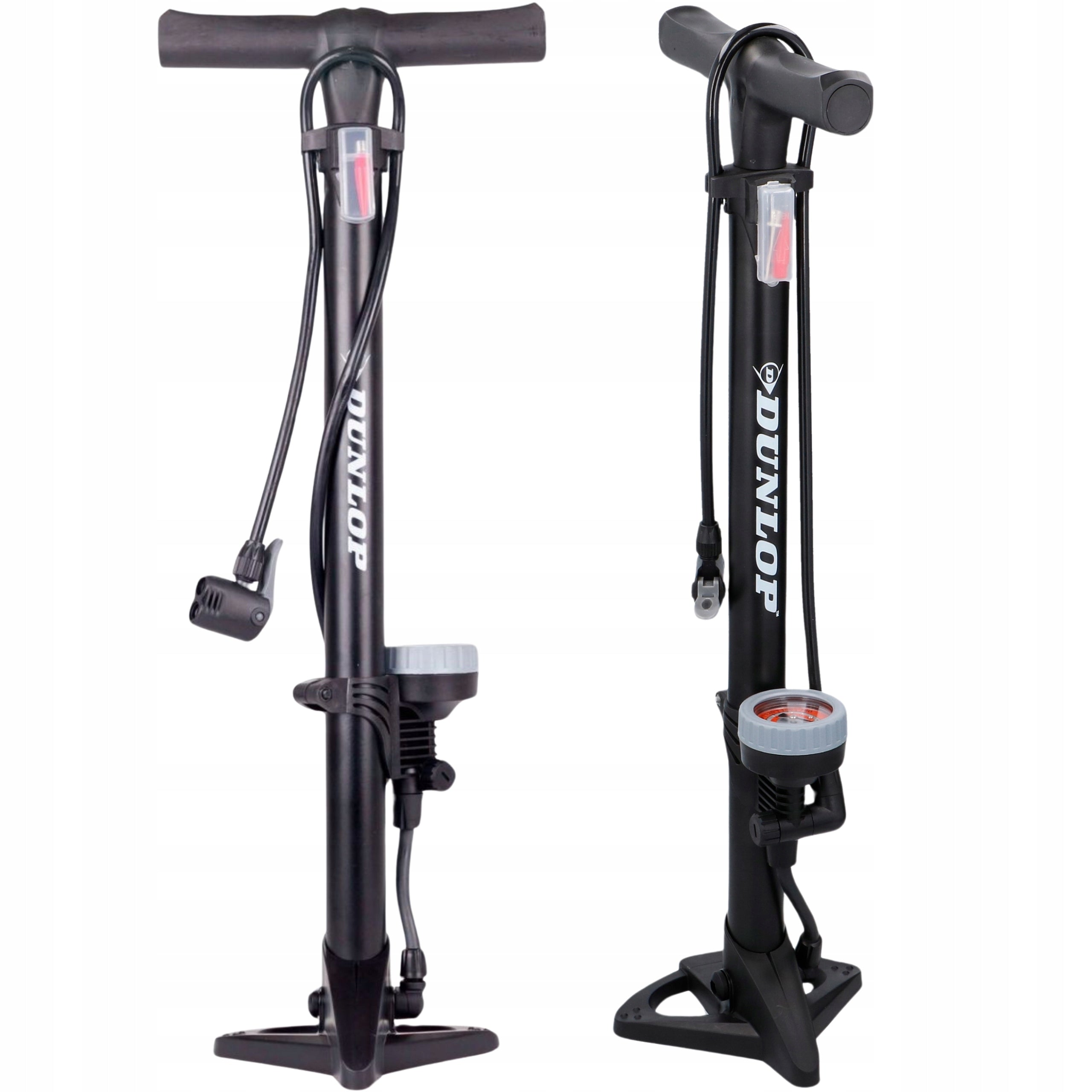 CAR BICYCLE PUMP WITH MANUAL FLOOR PRESSURE GAUGE DUNLOP Packaging status original