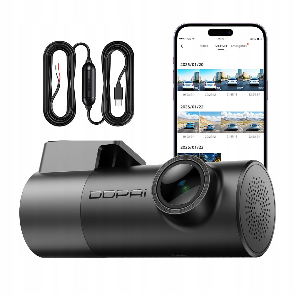 CAR CAMERA DDPAI Pictrey M2 VIDEO RECORDER 2K QHD + HARDWIRE KIT