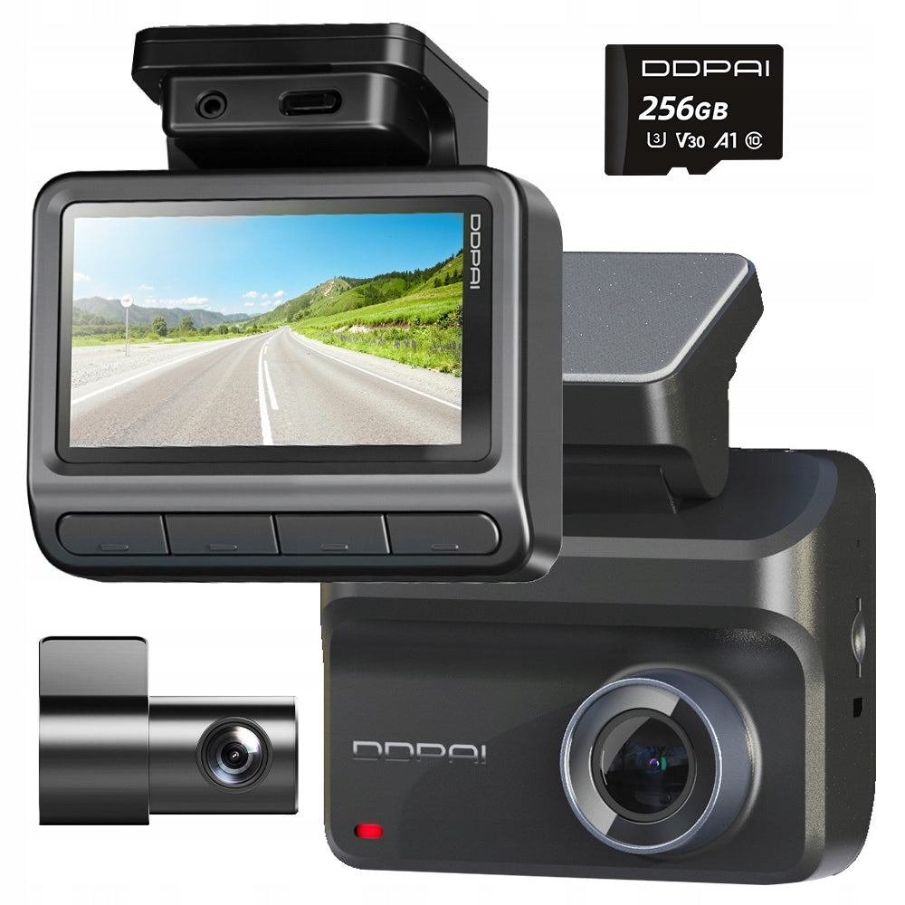 CAR CAMERA DDPAI VIDEO RECORDER Z50 Pro 4K GPS WIFI +REAR +256GB