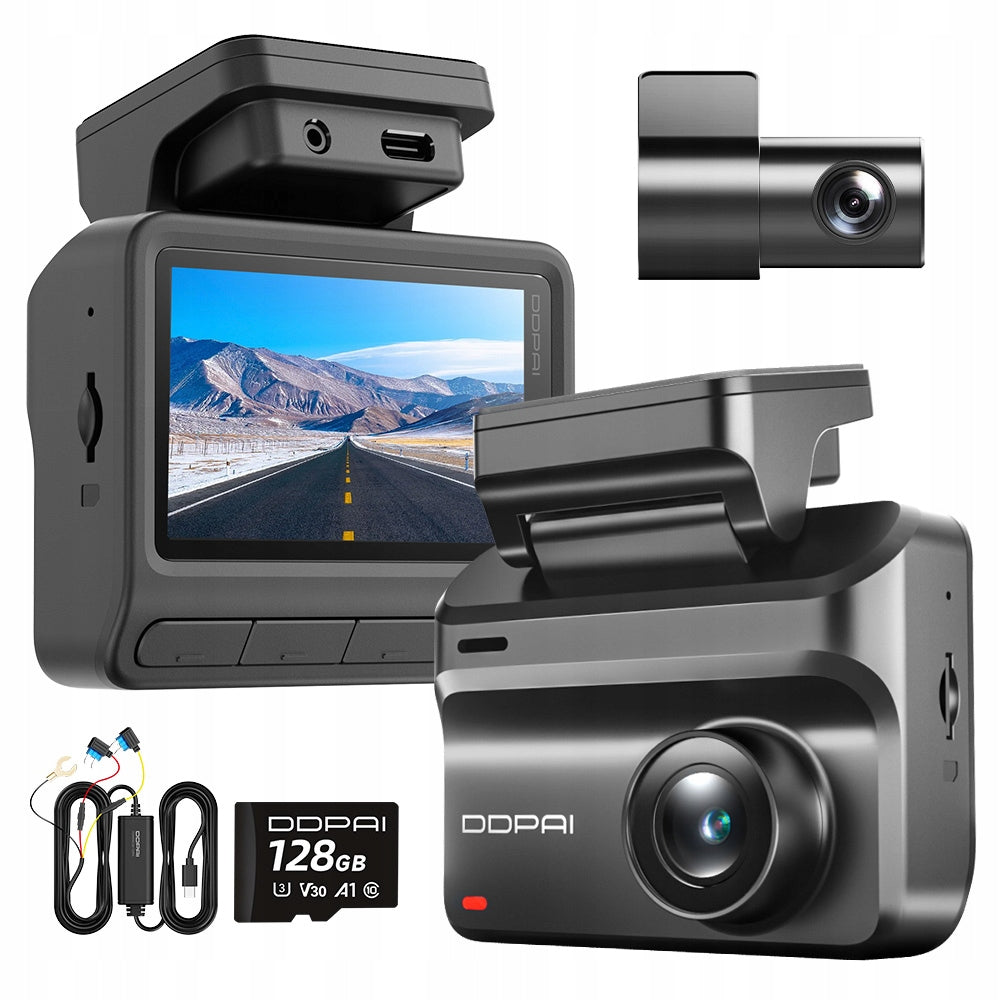 CAR CAMERA DDPAI Z50 Pro VIDEO RECORDER +REAR+HARDWIRE KIT 128GB Packaging status original
