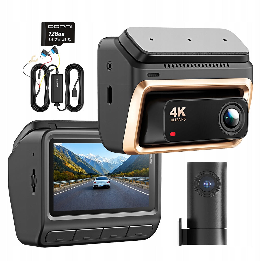 CAR CAMERA DDPAI Z60 PRO VIDEO RECORDER +REAR+HARDWIRE KIT+128GB