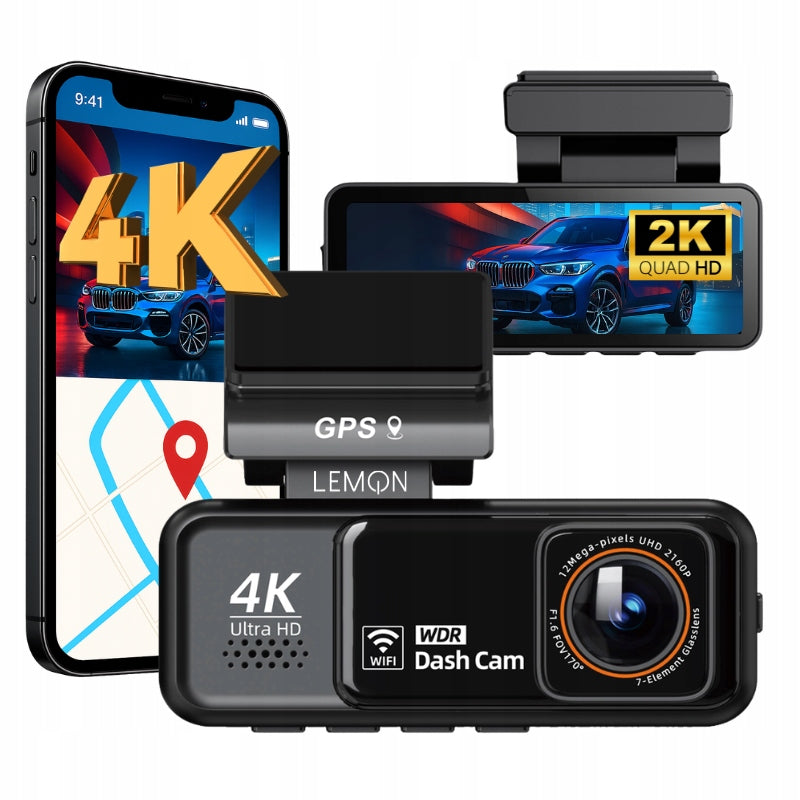 CAR CAMERA FRONT REAR 4K GPS WiFi REVERSING CAMERA 2K ADAS BSD PARKING