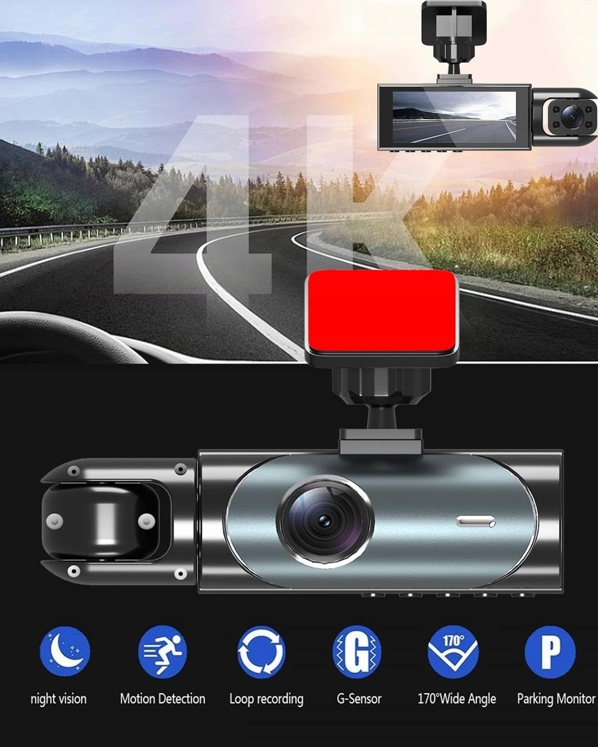 CAR CAMERA FULL HD 1080P DUAL CAMERA VIDEO RECORDER CENTER Model M