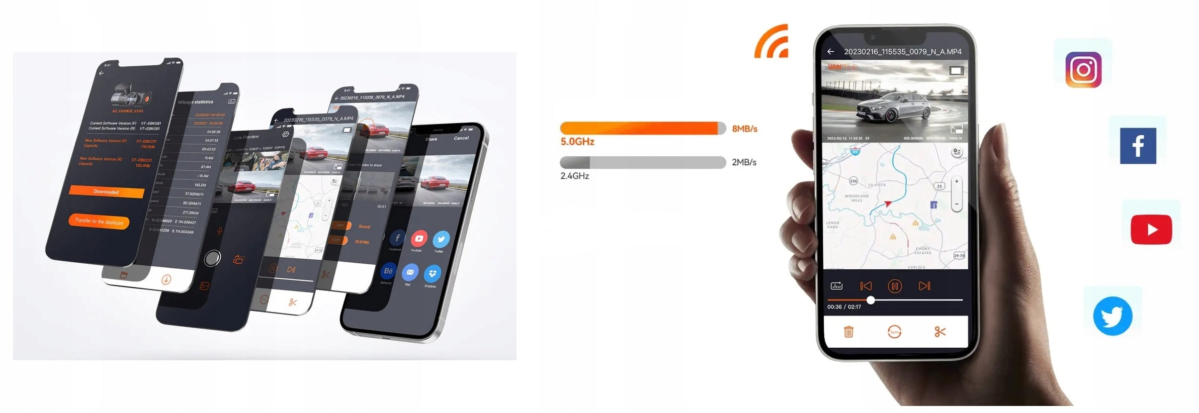 CAR CAMERA VANTRUE N2X LTE 2.7K + FULL HD FRONT INTERIOR WIFI GPS Manufacturer code Vantrue N2X LTE