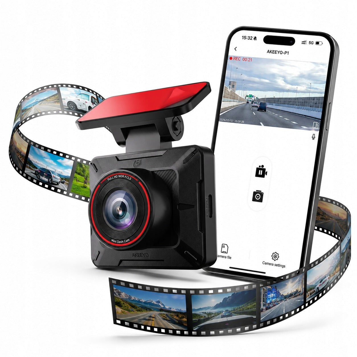 CAR CAMERA VIDEO RECORDER AKEEYO FullHD WIFI USB-C