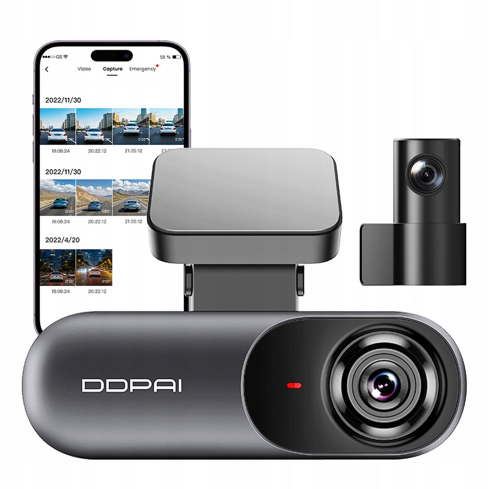 CAR CAMERA VIDEO RECORDER DDPAI N3 Pro 2.5K + REAR GPS WIFI APP