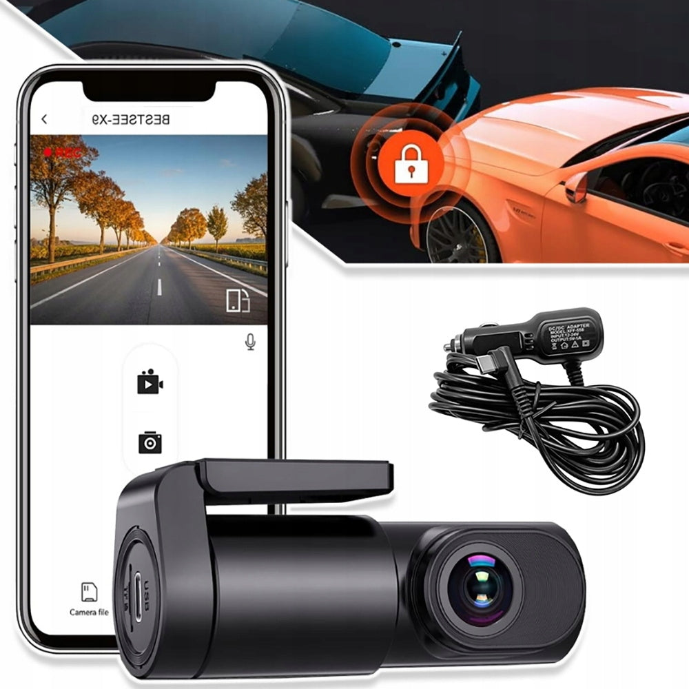 CAR CAMERA WIFI VIDEO RECORDER 140° DRIVING RECORDER CAMERA Recording quality Full HD (1920 x 1080)