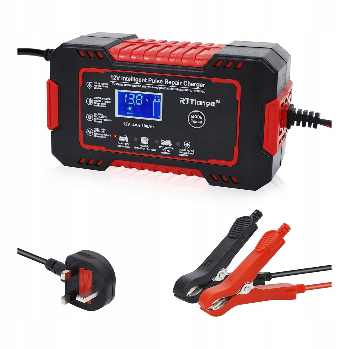 CAR CHARGER 12V 6A JM IS INTELLIGENT RECTIFIER JUMP STARTER