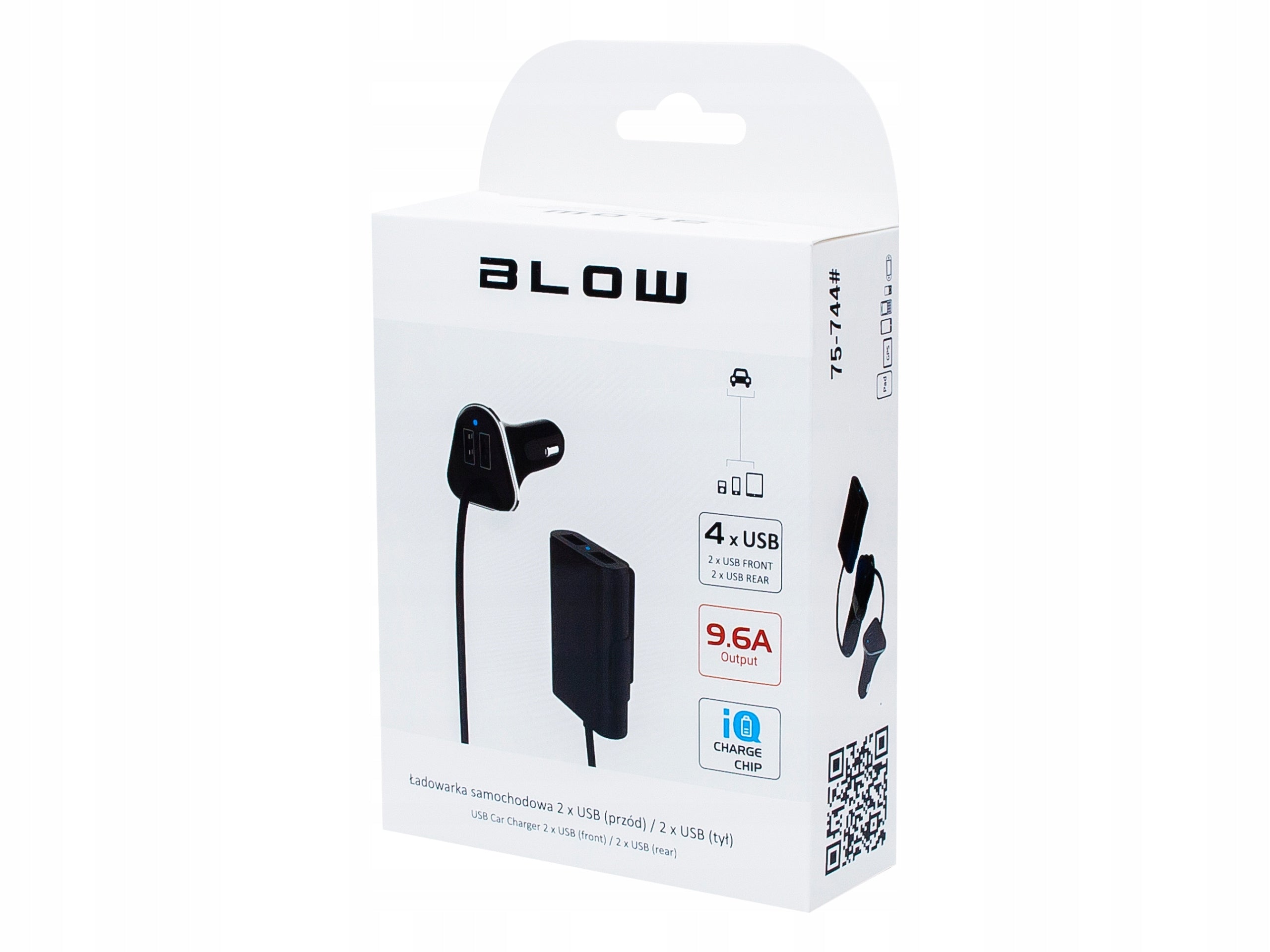 CAR CHARGER 2X USB IQ SMART 5V 12V 24V CABLE 1,7M EAN (GTIN) 5900804081999