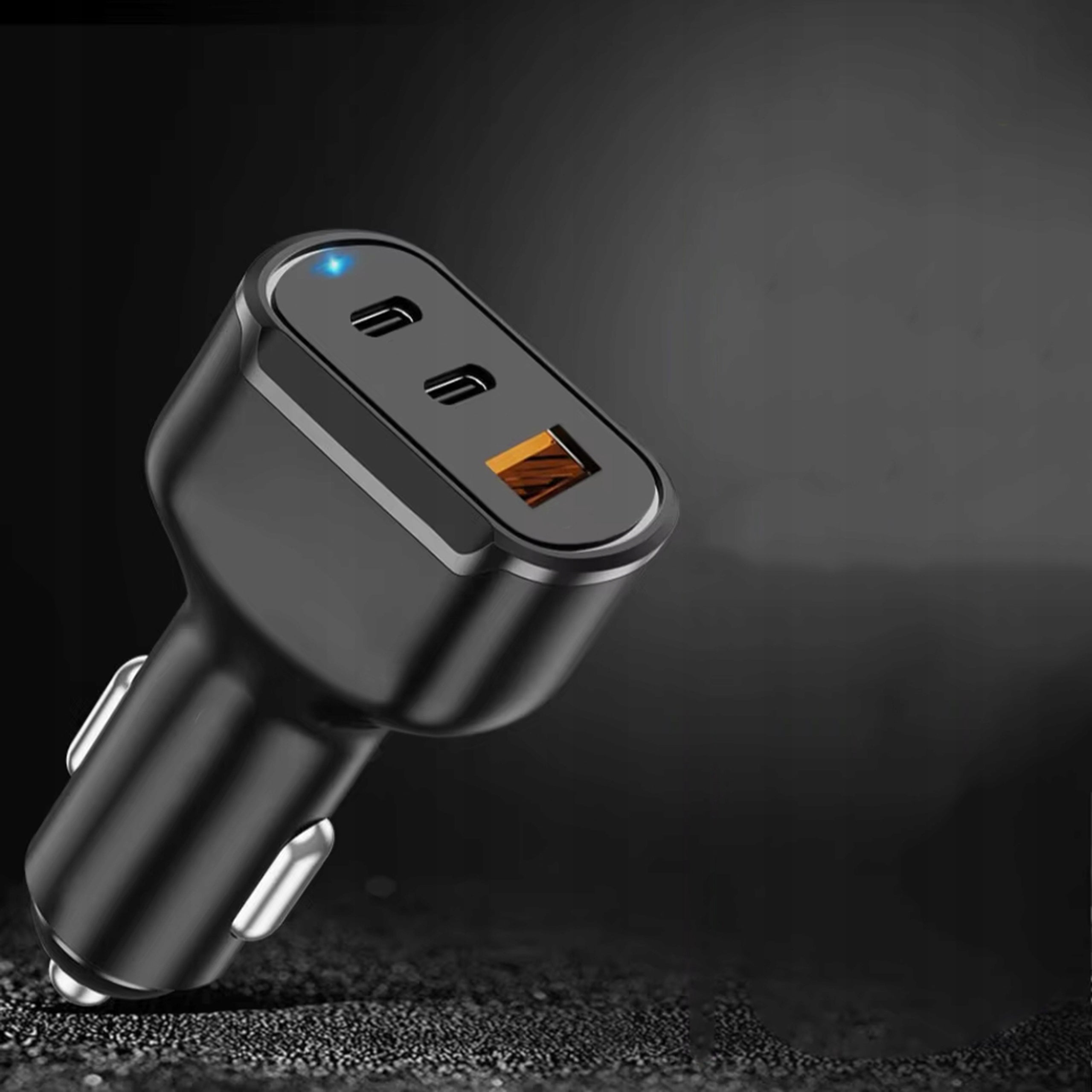 CAR CHARGER FAST CHARGING USB 2x USB-C PD QC 68W POWERFUL Packaging status original
