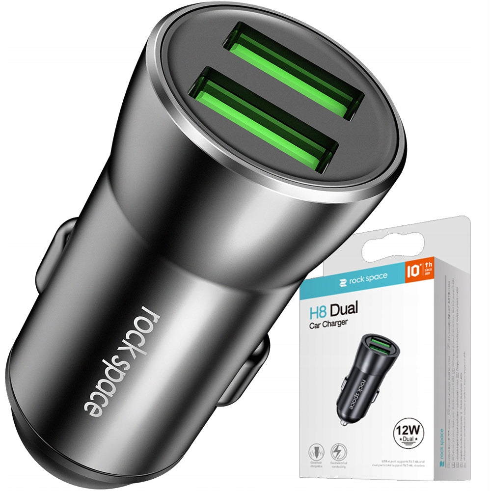 CAR CHARGER FOR CAR 2x USB POWERFUL FAST ROCK H8