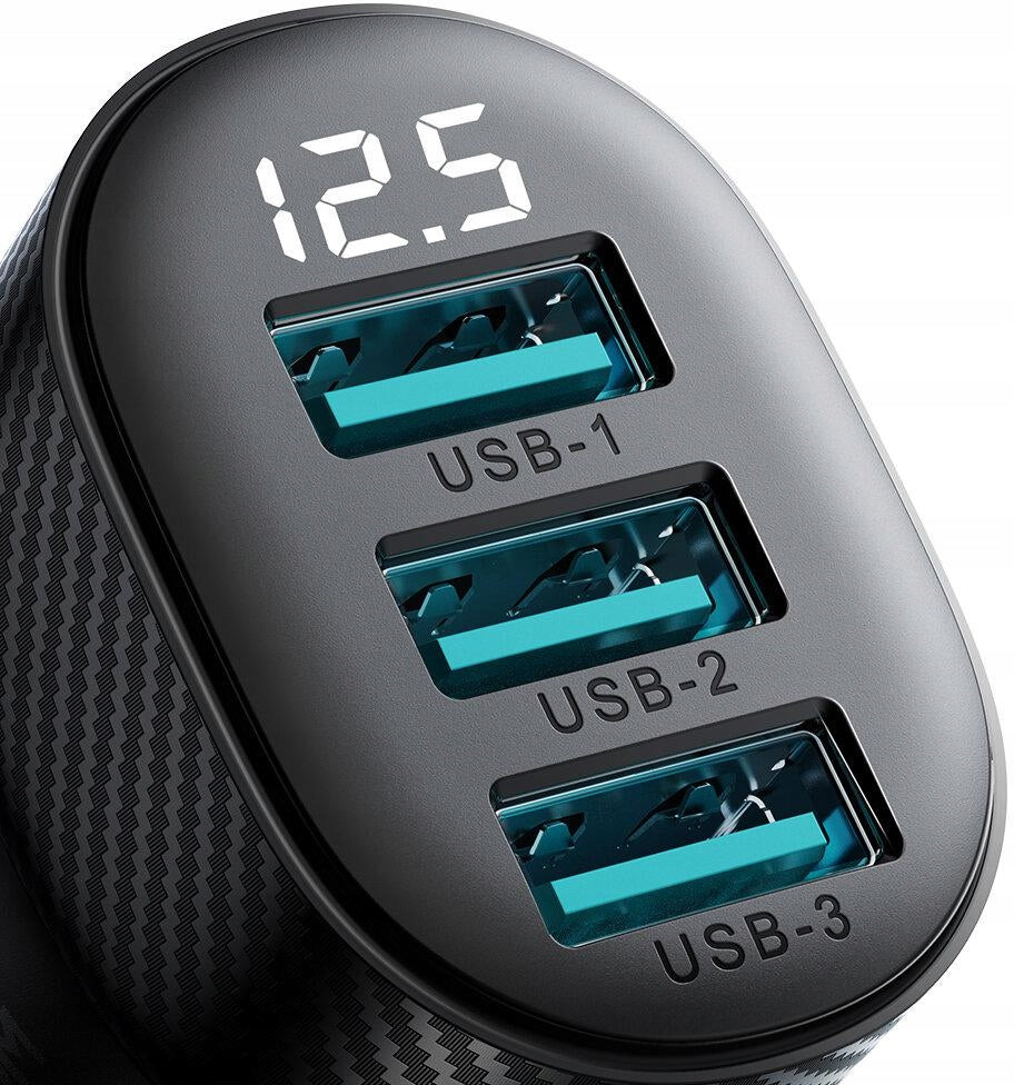 CAR CHARGER Joyroom JR-CCD03 17W 3.4A 3xUSB-A DC 12-24V Color black