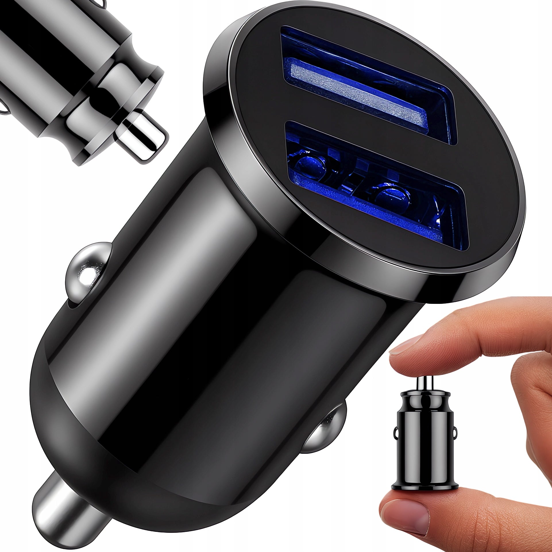 CAR CHARGER SMALL FAST STABLE STRONG 2x USB 12-24V DC 4800mA