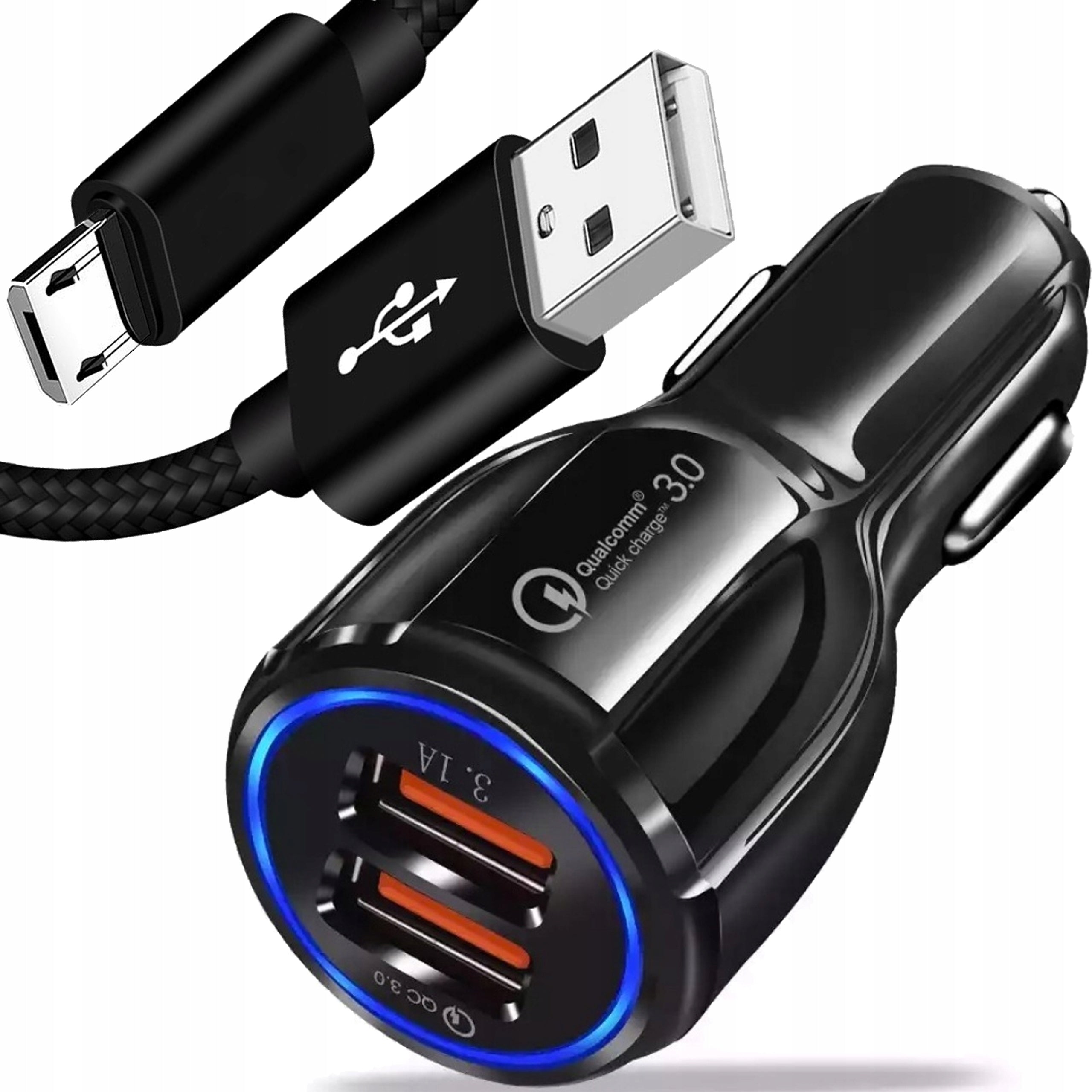 CAR CHARGER and MICRO USB QC FAST CABLE