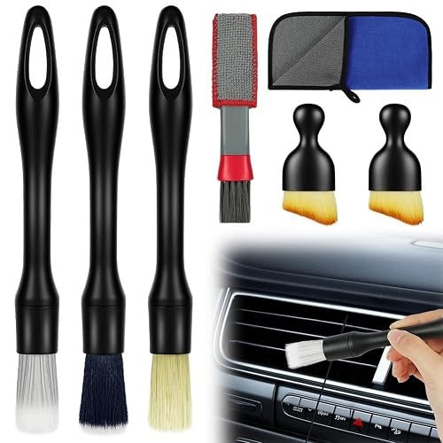CAR CLEANING BRUSHES SET OF 8 CAR INTERIOR DETAILS Brand no brand