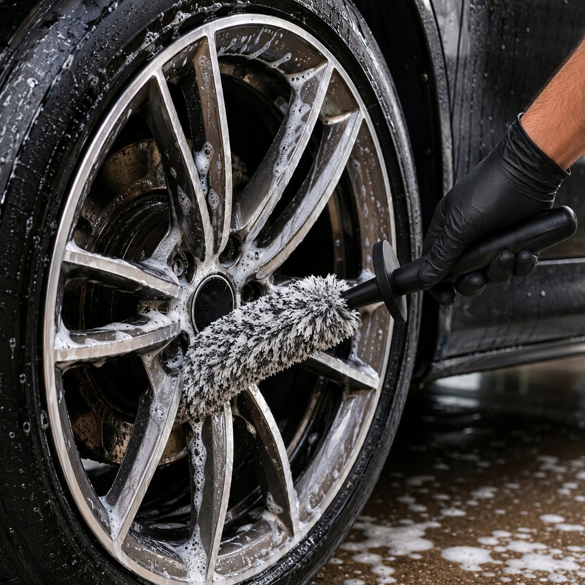 CAR CLEANING WHEEL WASH BRUSH SOFT MICROFIBER Packaging status original