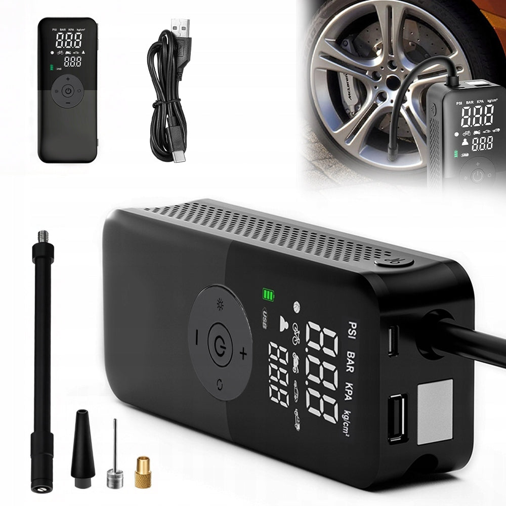 CAR COMPRESSOR MOTORCYCLE PUMP WIRELESS BIKE POWERBANK USB Weight 400 g
