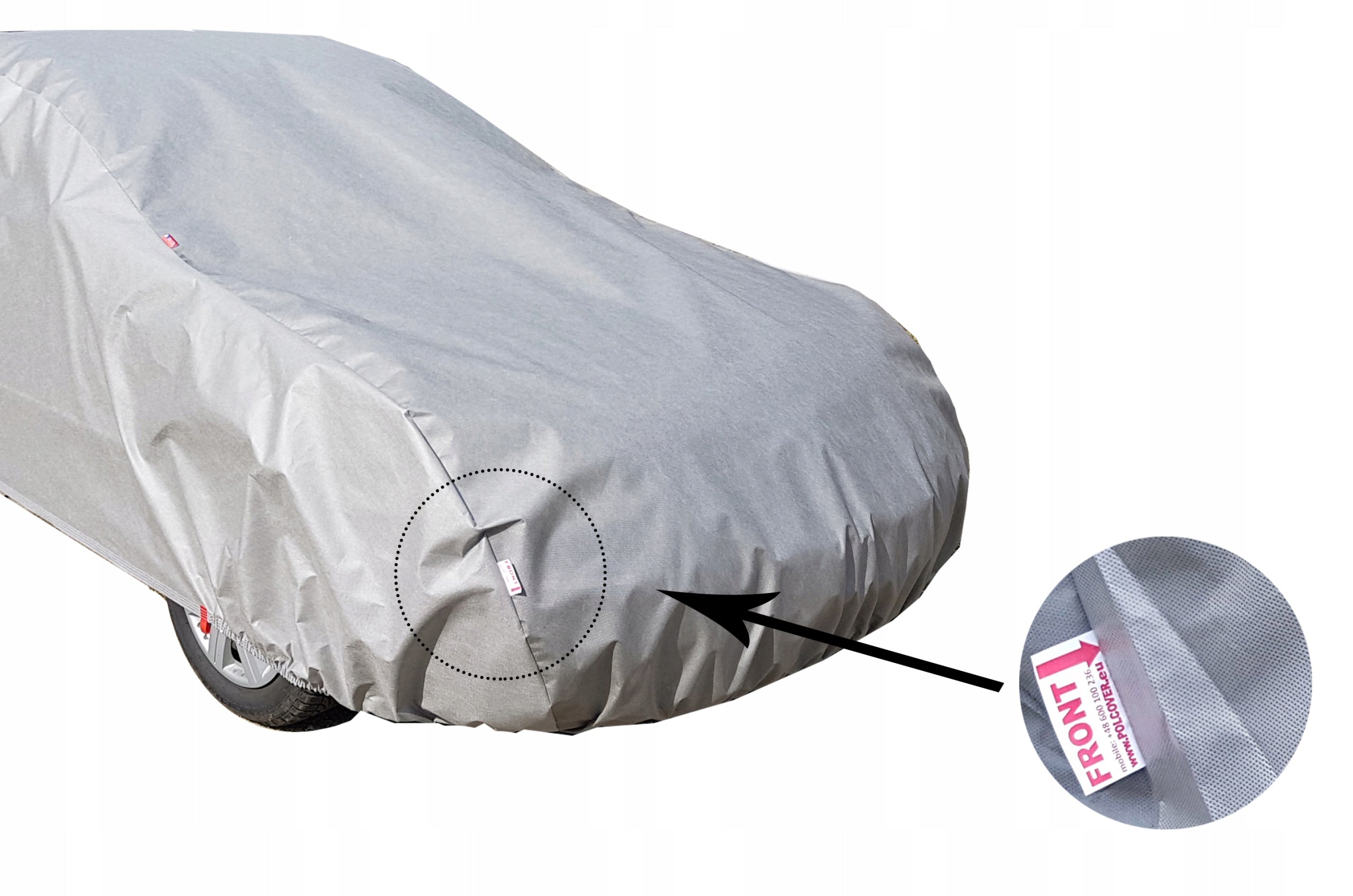 CAR COVER auto r. L SUV 440-470cm 3 layers PRACTIC Manufacturer POLCOVER