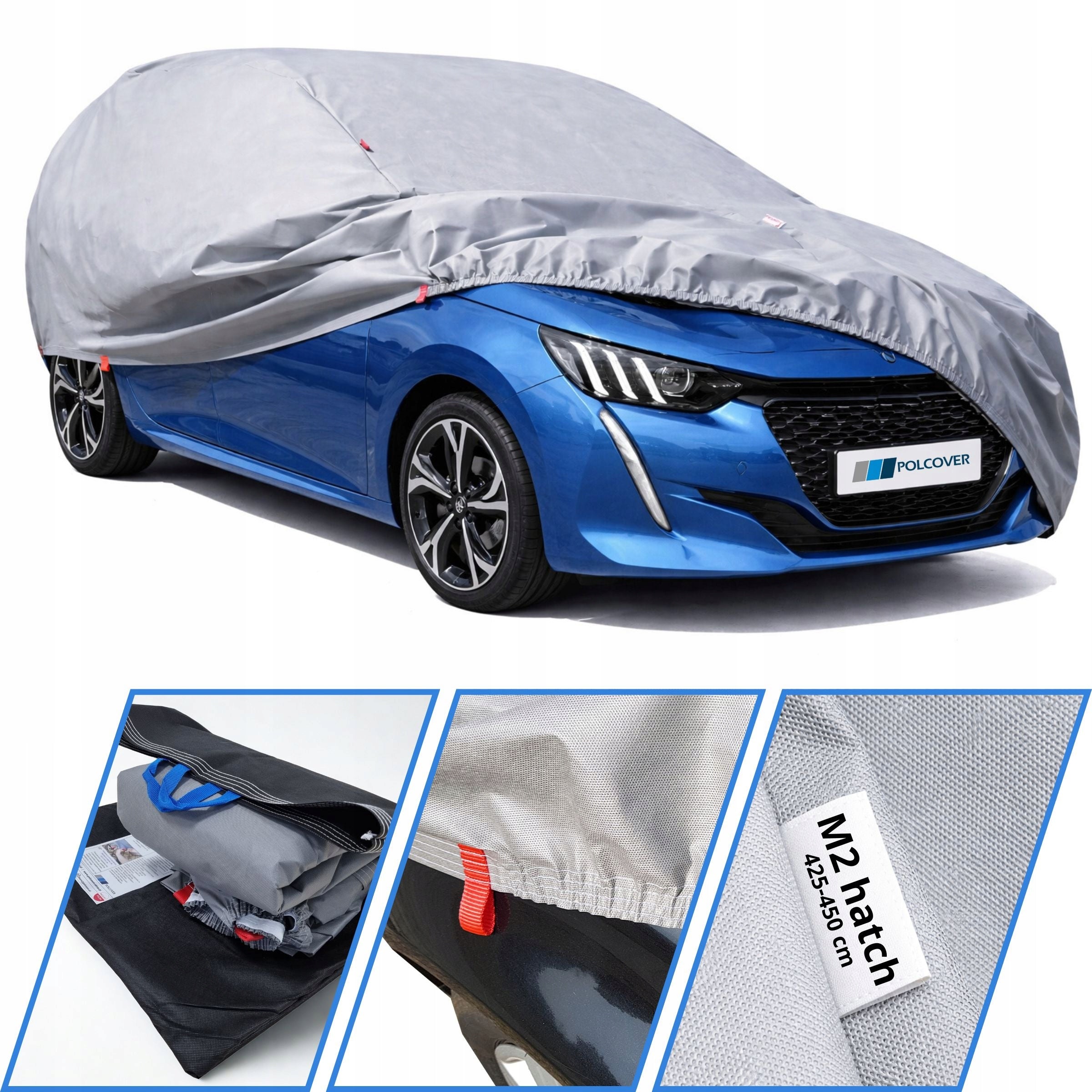 CAR COVER r. M2 hatchback 425-450cm 3 layers PRACTIC, for car