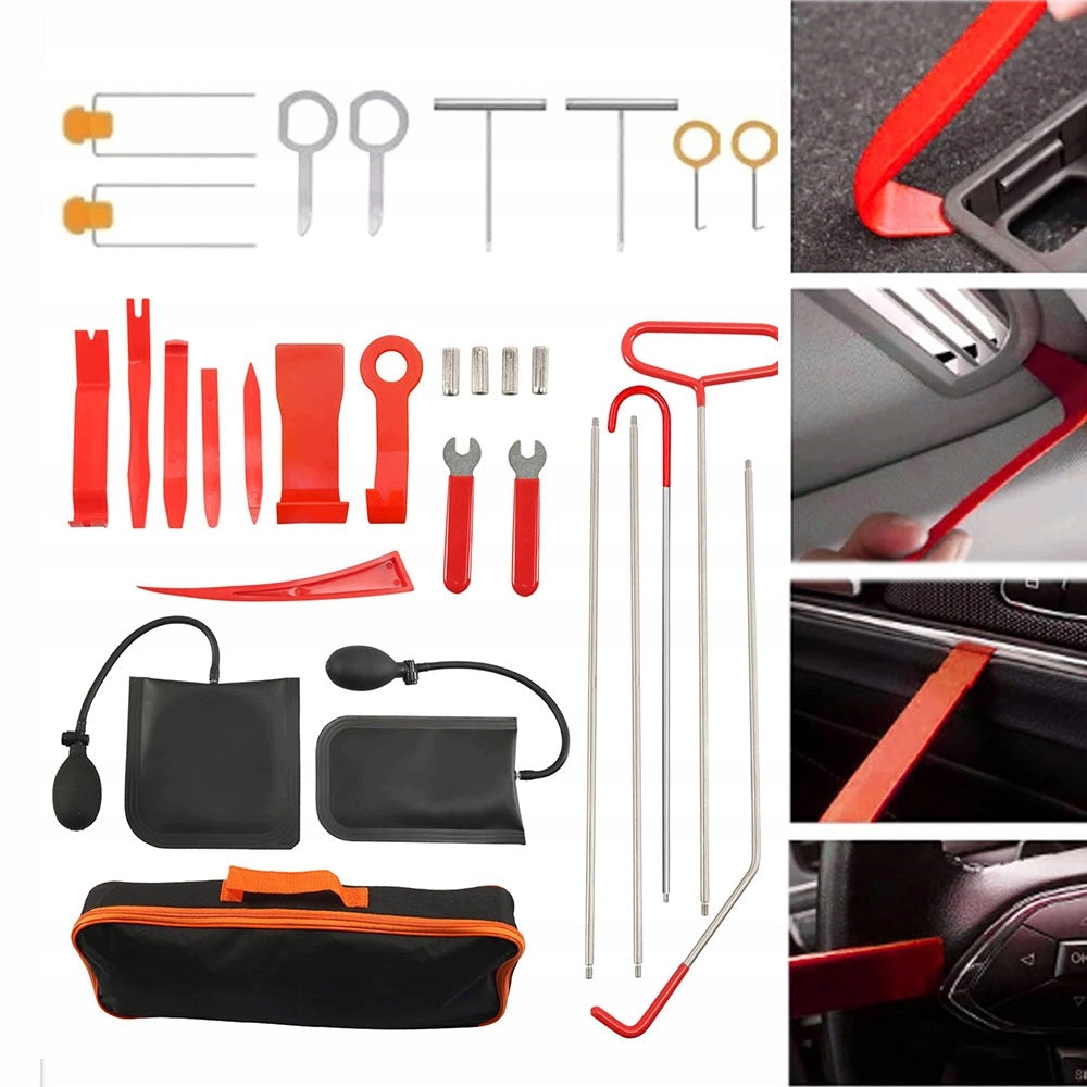 CAR EMERGENCY DOOR OPENER KIT WITH CUSHIONS AND BAG
