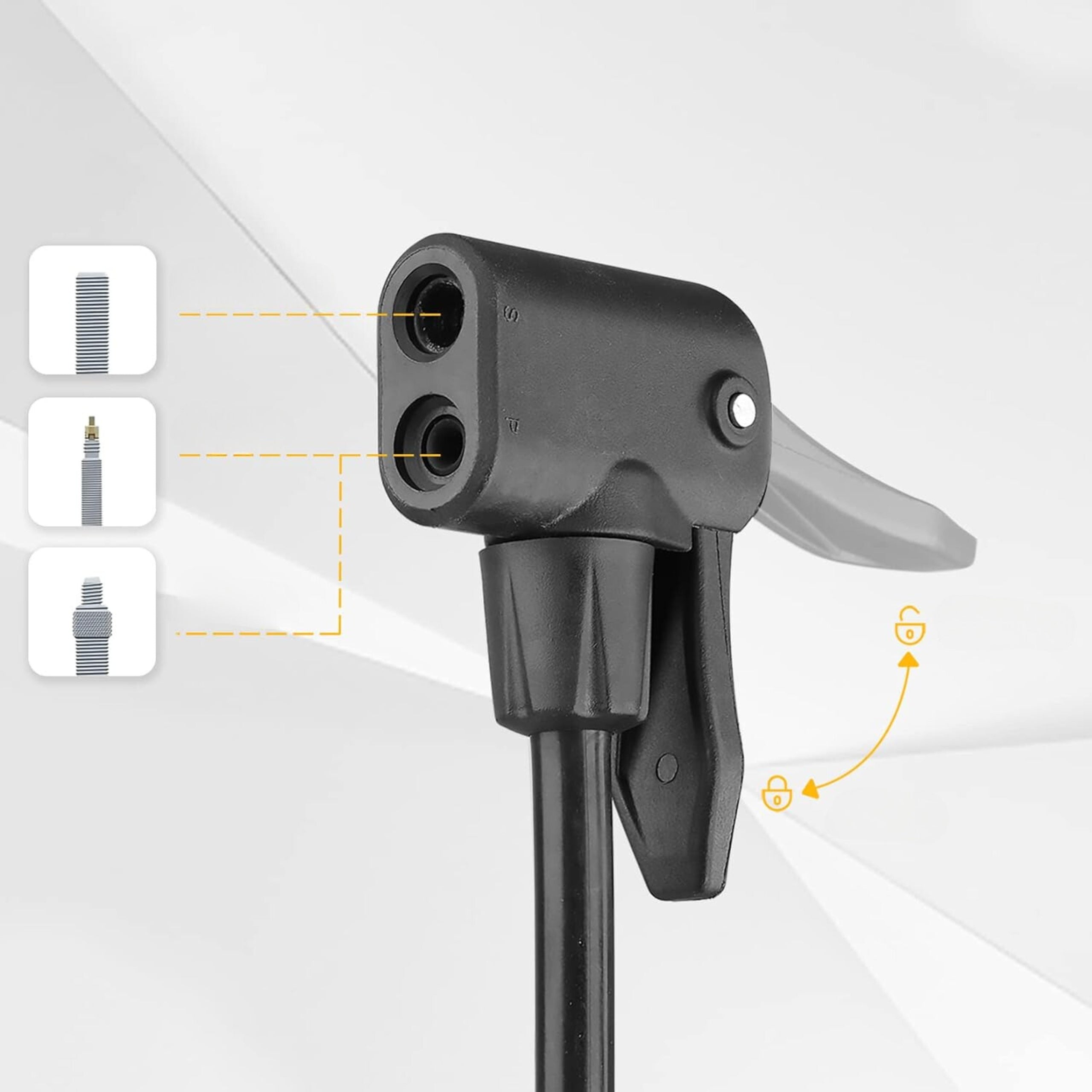 CAR FLOOR PUMP FOR BICYCLE STATIONARY QUALITY DUNLOP Color black