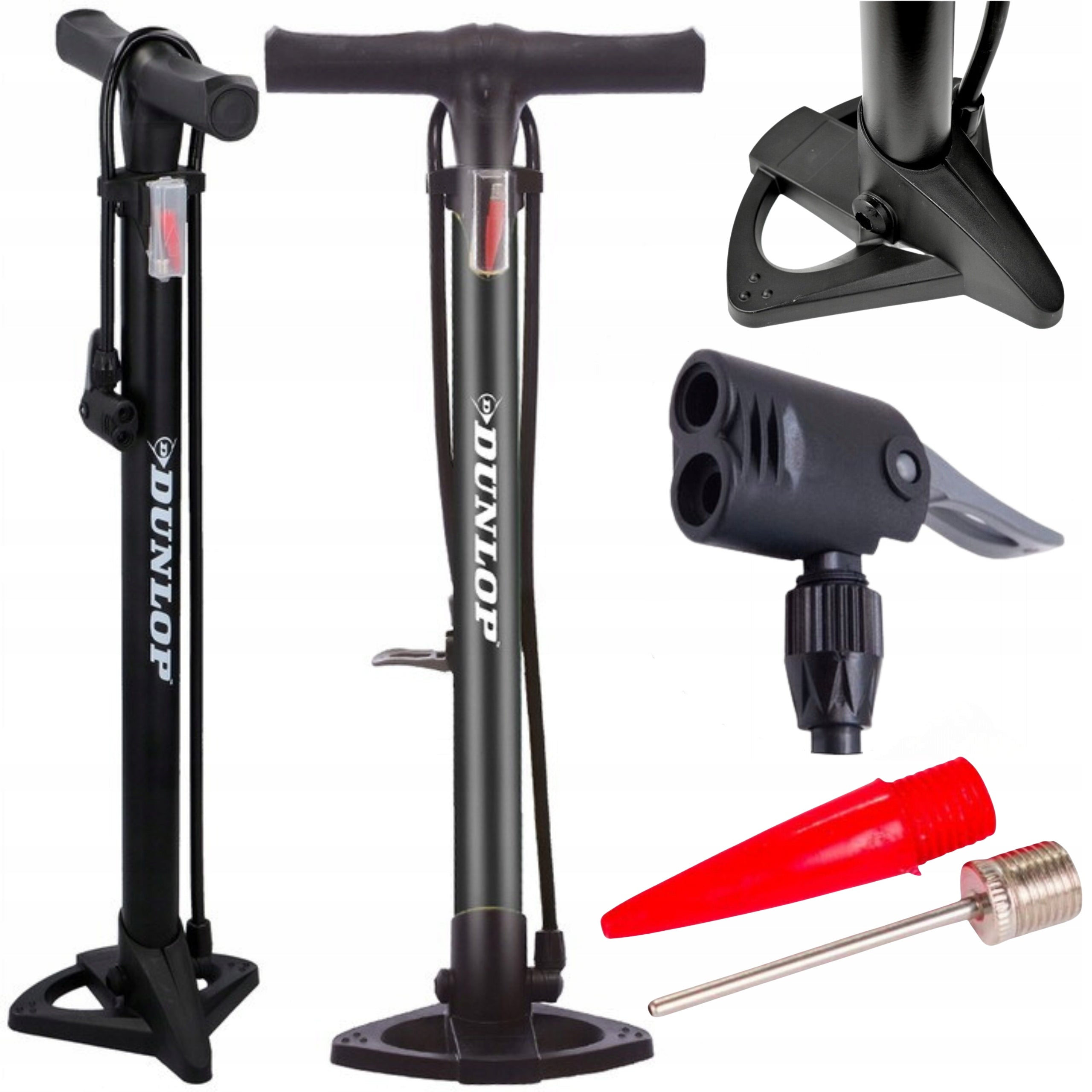 CAR FLOOR PUMP FOR BICYCLE STATIONARY QUALITY DUNLOP