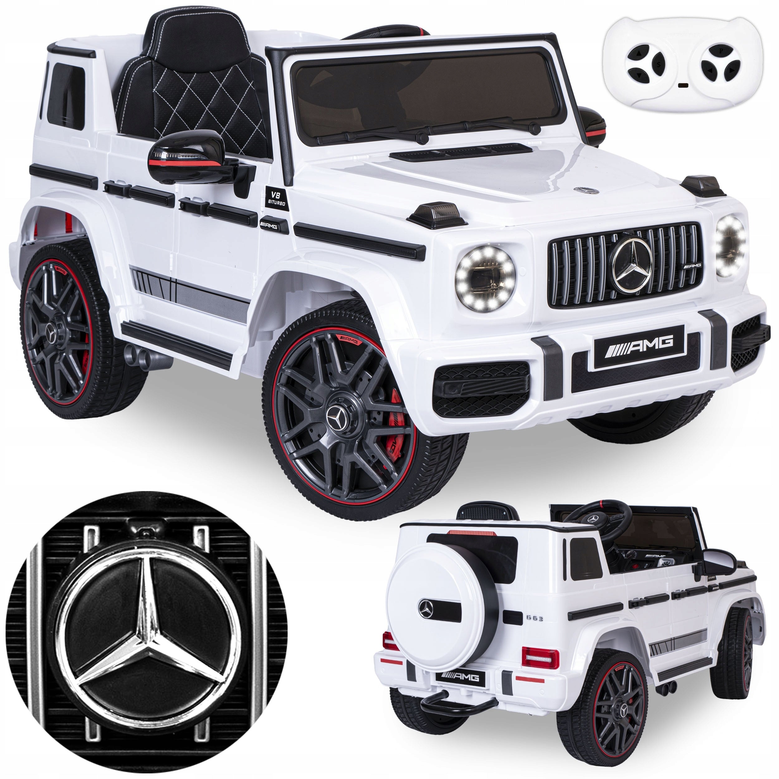 CAR FOR CHILDREN CAR FOR GIFT MERCEDES AMG G63 REMOTE CONTROL LEATHER RADIO