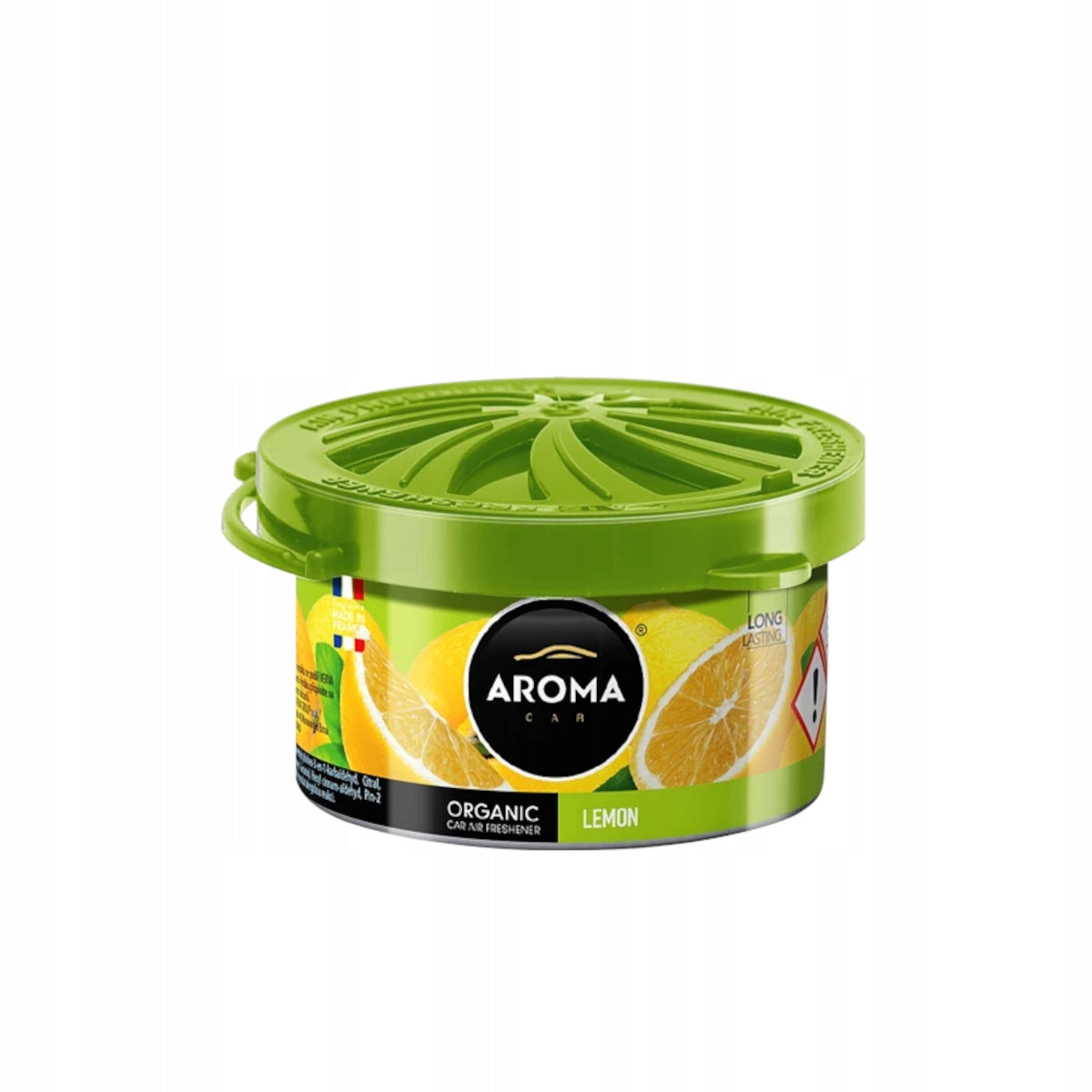 CAR FRAGRANCE CAN AROMA CAR ORGANIC LEMON Packaging status original