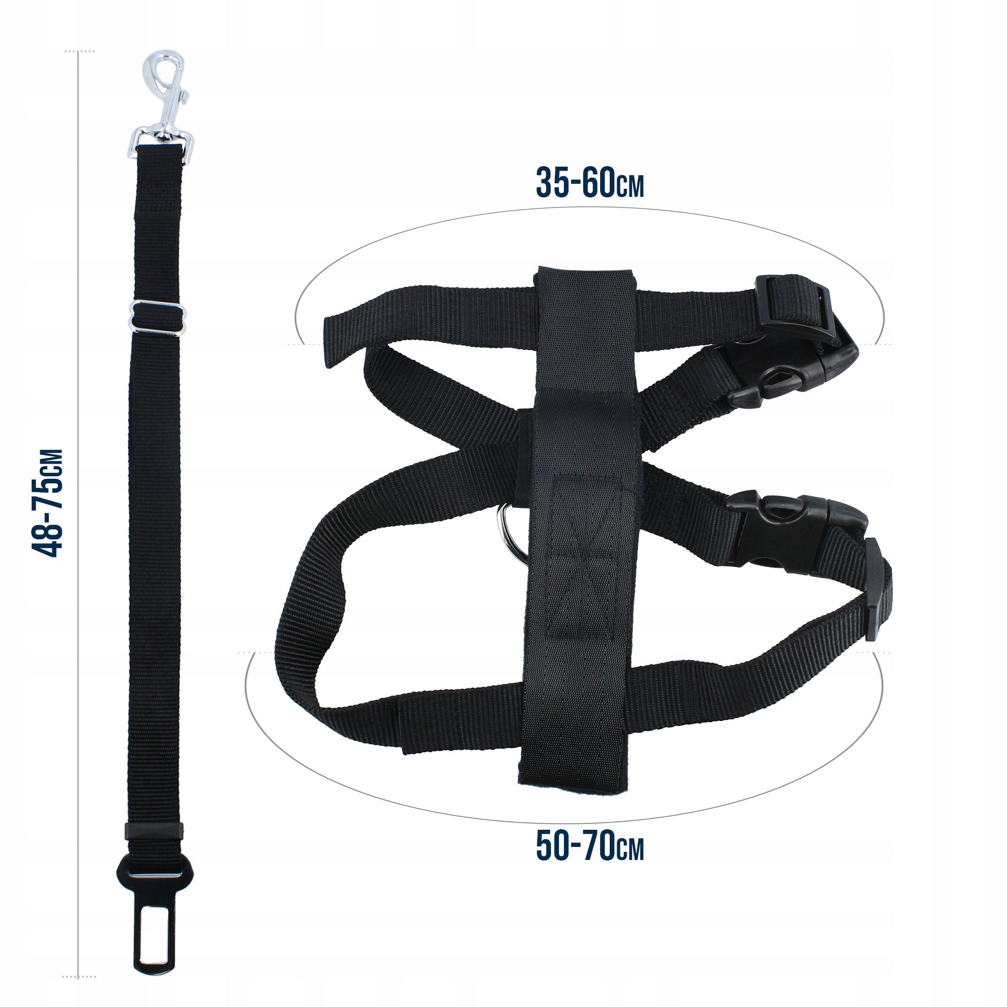 CAR HARNESS PSA 50-70 cm Lanyard CAR BELTS CARS ADJUSTABLE SMY V7 Manufacturer code DZ010503001-V03
