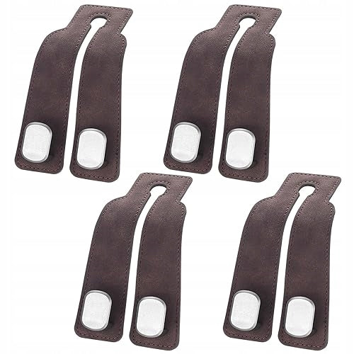 CAR HOOKS DOUBLE SWIVEL HEADREST 360 GREY 4 PCS leather Brand no brand