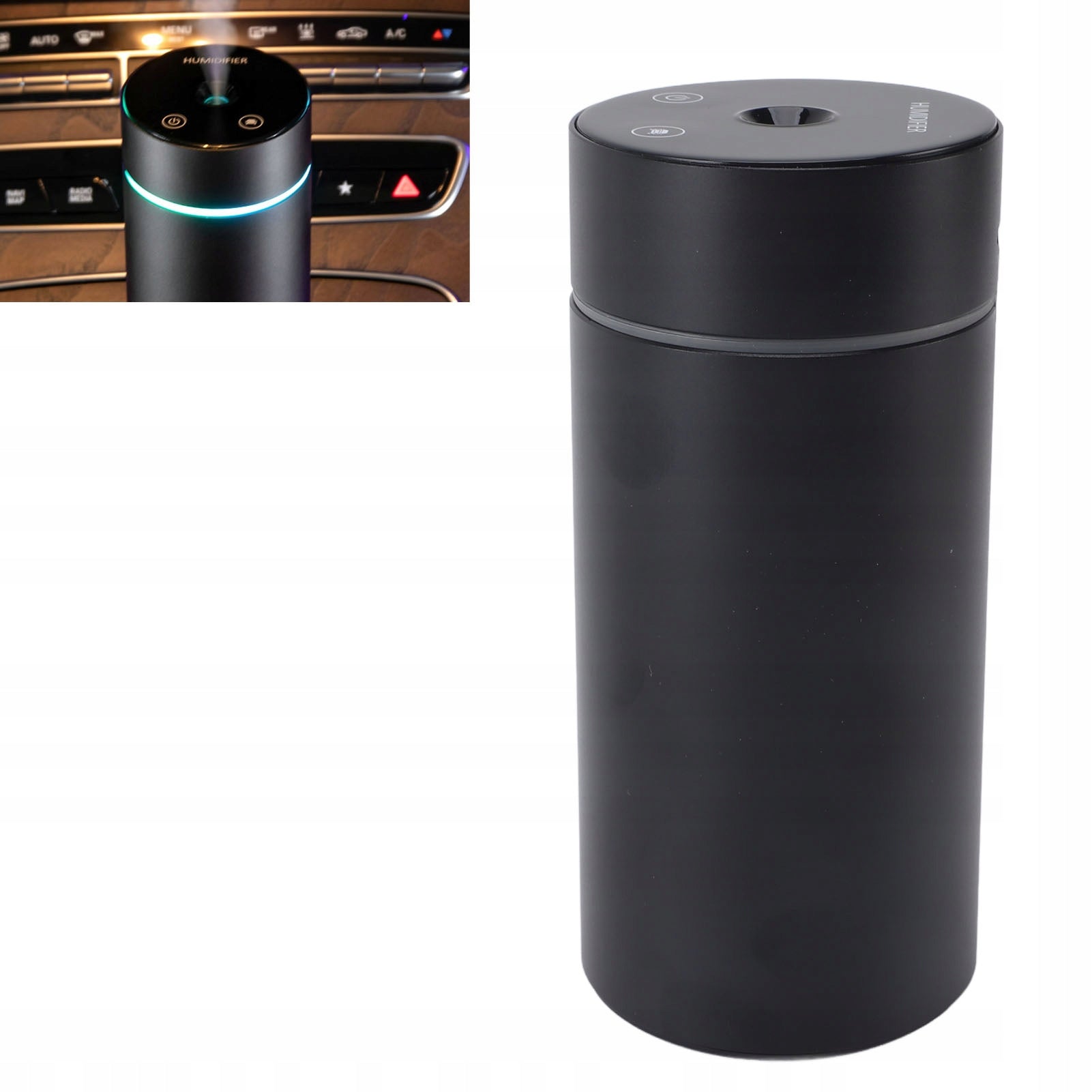 CAR HUMIDIFIER WITH AROMA DIFFUSION FUNCTION AND COLOR LAMPS 66x145 mm Brand no brand