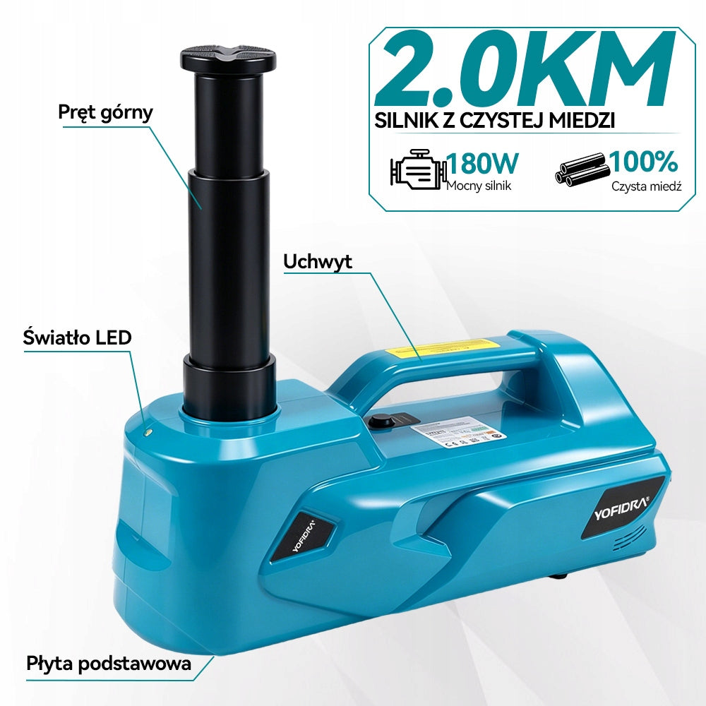 CAR JACK 5T LOW PROFILE ELECTRIC POINT Minimum lifting height 360 mm