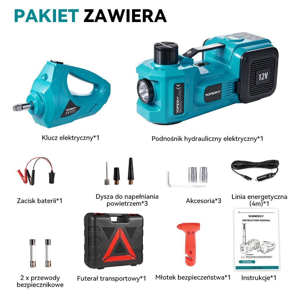CAR JACK 5T LOW PROFILE POINT+IMPACT WRENCH Brand no brand